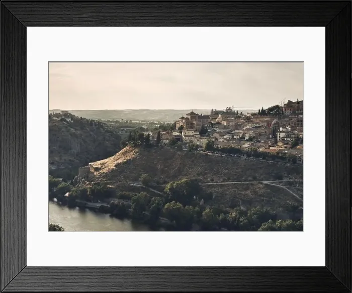 Framed Print : Aerial panoramic drone point of view historical city of Toledo Framed Print : Aerial panoramic drone point of view historical city of Toledo