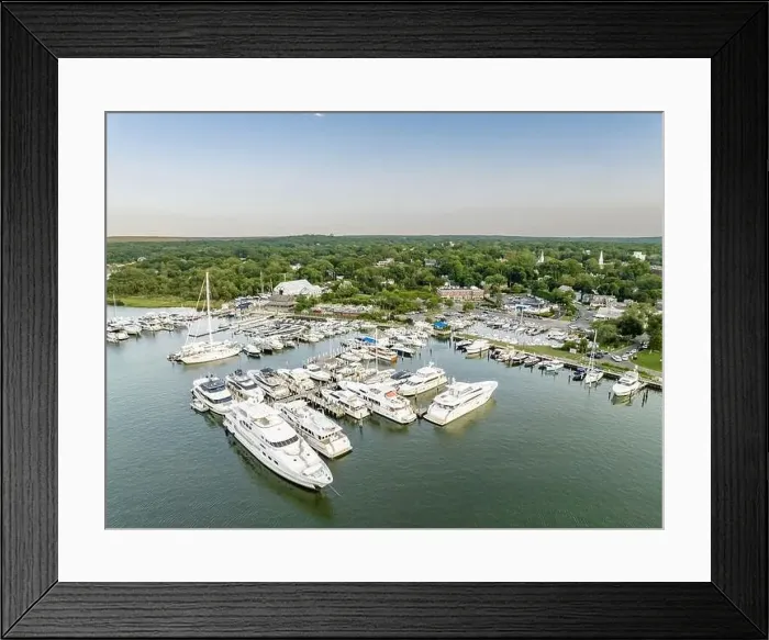 Framed Print : aerial view of the docks in sag harbor, ny Framed Print : aerial view of the docks in sag harbor, ny