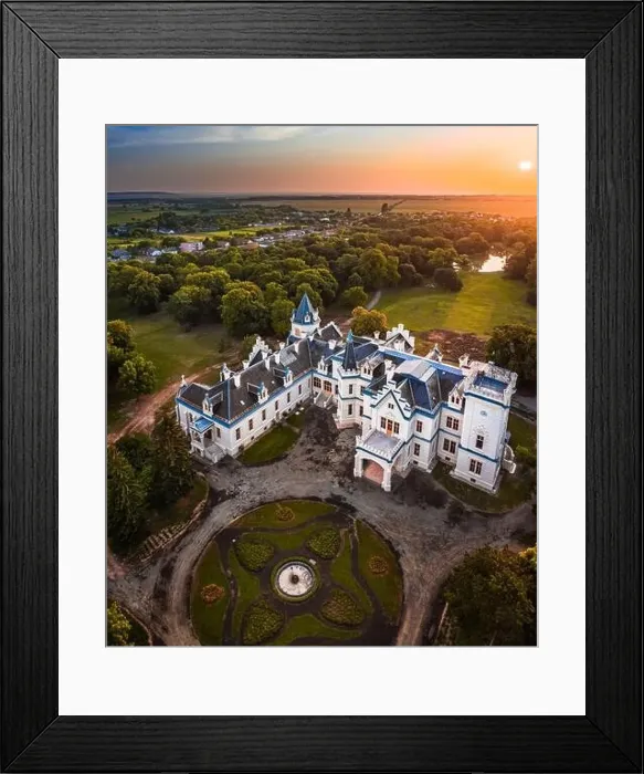 Framed Print : Nadasdladany, Hungary - Aerial panoramic view of the beautiful Nadasdy Mansion (Nadasdy-kastely) Framed Print : Nadasdladany, Hungary - Aerial panoramic view of the beautiful Nadasdy Mansion (Nadasdy-kastely)