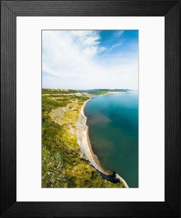 Framed Print : Lyme Regis from a drone, Jurassic Coast, Dorset, England, Europe Framed Print : Lyme Regis from a drone, Jurassic Coast, Dorset, England, Europe