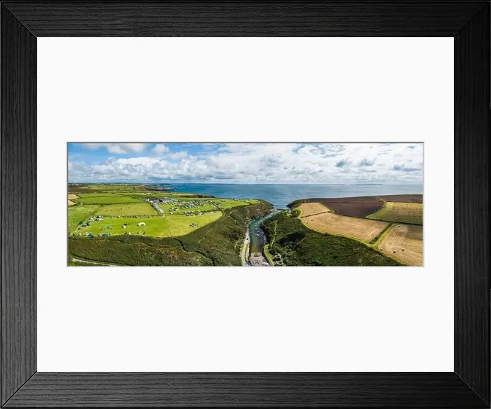 Framed Print : Cliffs and Fields over Porthclais from a drone, St Davids, Haverfordwest, Wales, England, Europe Framed Print : Cliffs and Fields over Porthclais from a drone, St Davids, Haverfordwest, Wales, England, Europe