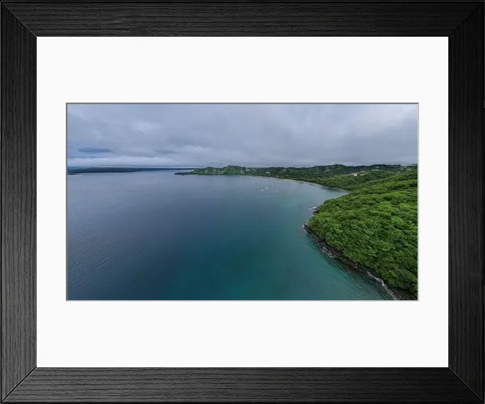 Framed Print : Beautiful aerial view of Playas del Coco, Hermosa Beach and its green mountains, bay and yachts in Costa Rica Framed Print : Beautiful aerial view of Playas del Coco, Hermosa Beach and its green mountains, bay and yachts in Costa Rica