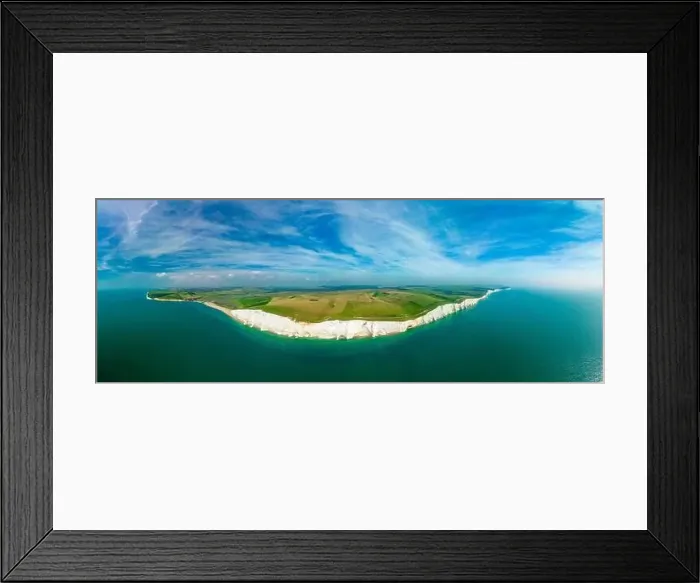 Framed Print : A daytime aerial drone view of the Seven Sisters cliffs on the East Sussex coast, UK Framed Print : A daytime aerial drone view of the Seven Sisters cliffs on the East Sussex coast, UK