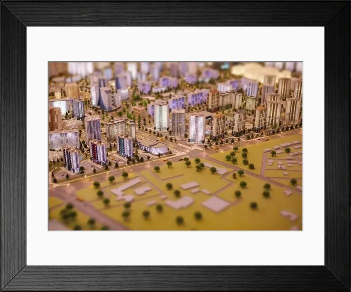 Framed Print : Aerial view of the big city of Minsk Framed Print : Aerial view of the big city of Minsk