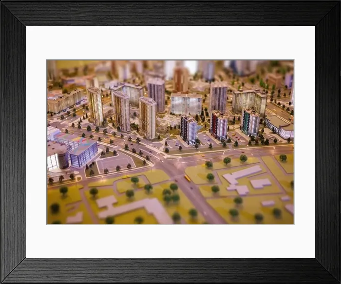 Framed Print : Aerial view of the big city of Minsk Framed Print : Aerial view of the big city of Minsk