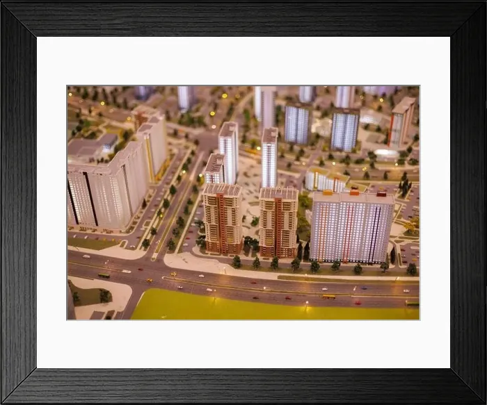 Framed Print : Aerial view of the big city of Minsk Framed Print : Aerial view of the big city of Minsk