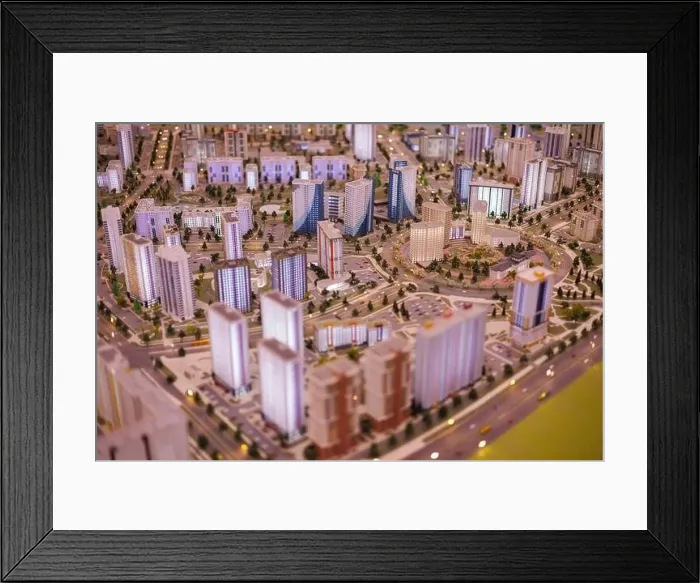 Framed Print : Aerial view of the big city of Minsk Framed Print : Aerial view of the big city of Minsk