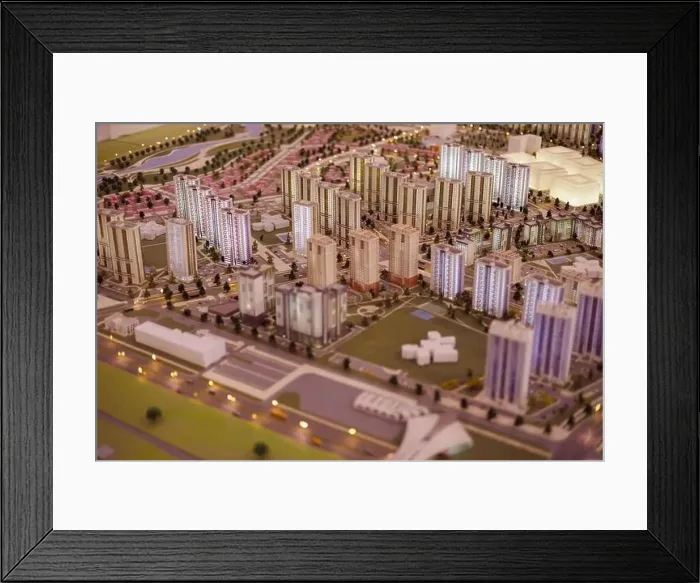 Framed Print : Aerial view of the big city of Minsk Framed Print : Aerial view of the big city of Minsk