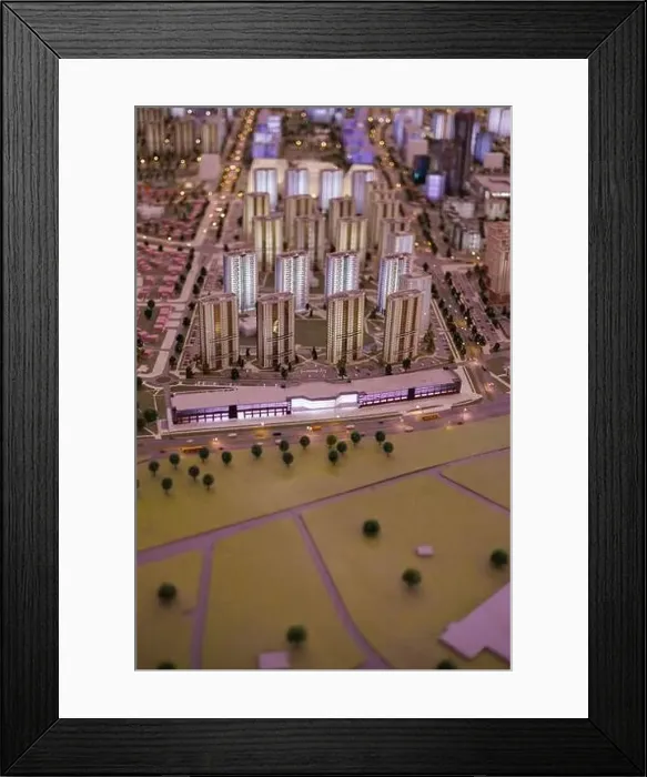 Framed Print : Aerial view of the big city of Minsk Framed Print : Aerial view of the big city of Minsk