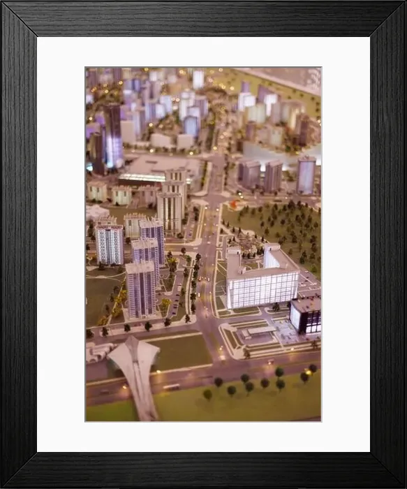 Framed Print : Aerial view of the big city of Minsk Framed Print : Aerial view of the big city of Minsk
