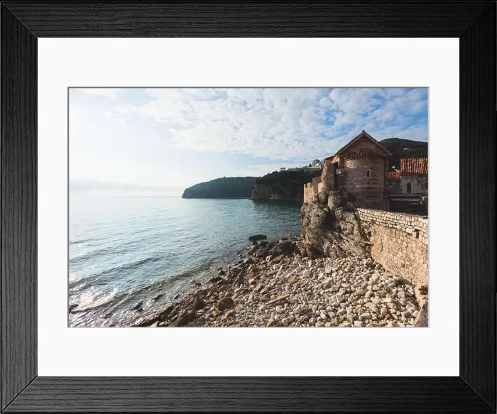 Framed Print : View of Budva old town streets Framed Print : View of Budva old town streets