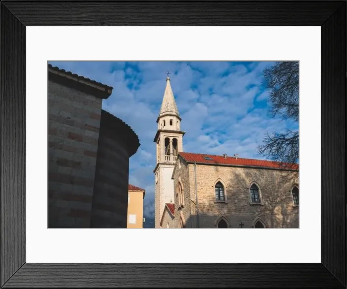 Framed Print : View of Budva old town streets Framed Print : View of Budva old town streets