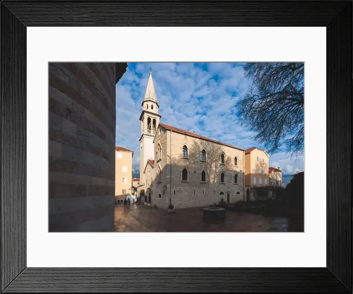 Framed Print : View of Budva old town streets Framed Print : View of Budva old town streets