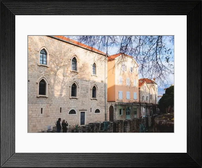 Framed Print : View of Budva old town streets Framed Print : View of Budva old town streets