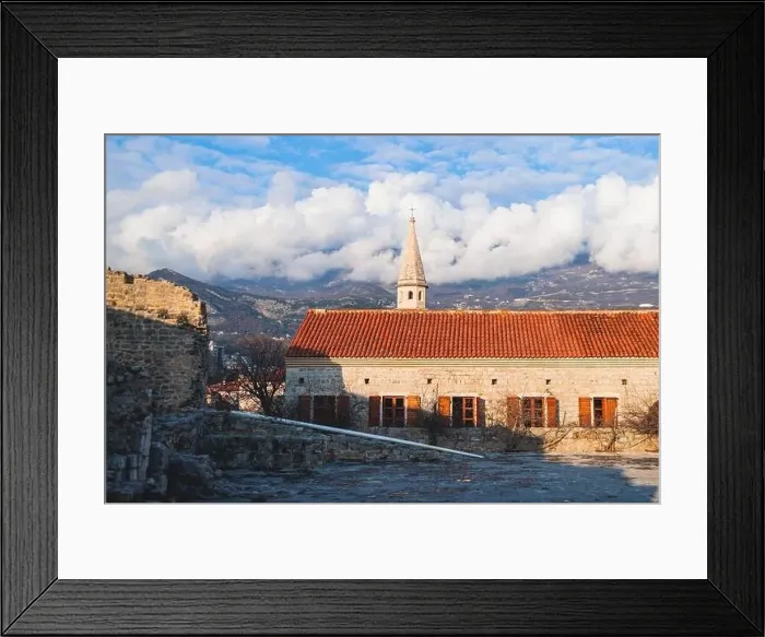 Framed Print : View of Budva old town streets Framed Print : View of Budva old town streets