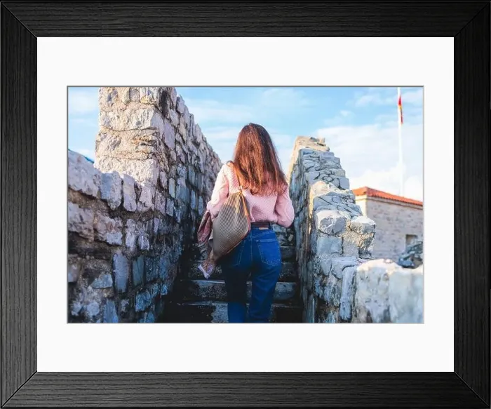 Framed Print : View of Budva old town streets Framed Print : View of Budva old town streets