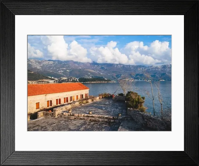 Framed Print : View of Budva old town streets Framed Print : View of Budva old town streets