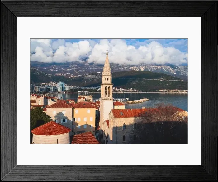 Framed Print : View of Budva old town streets Framed Print : View of Budva old town streets