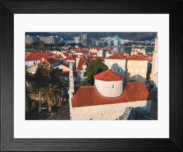 Framed Print : View of Budva old town streets Framed Print : View of Budva old town streets
