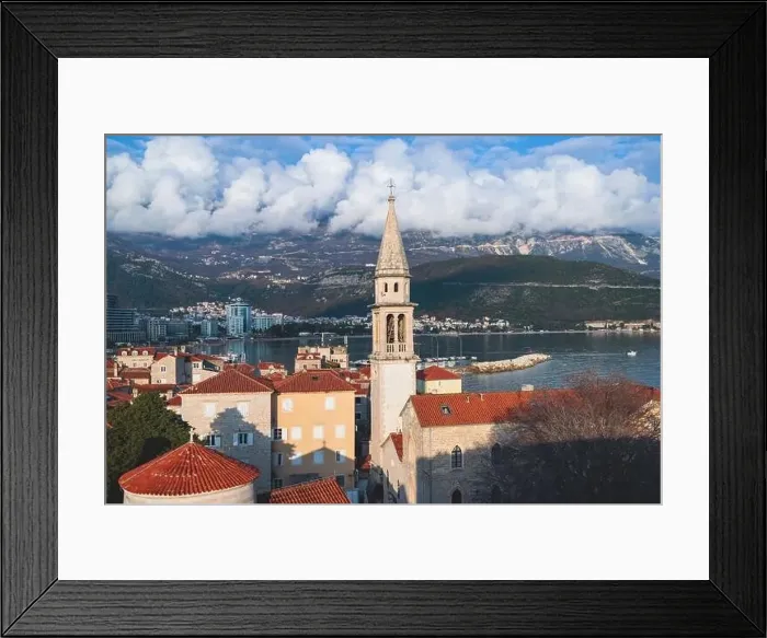 Framed Print : View of Budva old town streets Framed Print : View of Budva old town streets