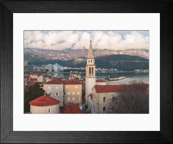 Framed Print : View of Budva old town streets Framed Print : View of Budva old town streets