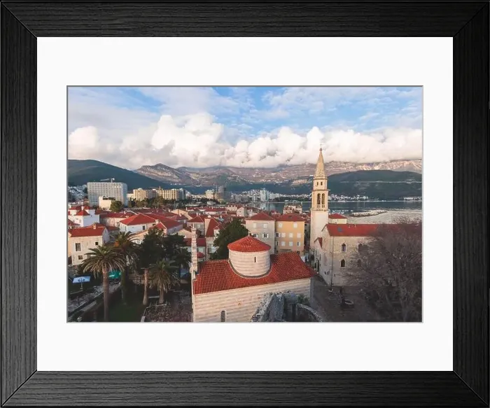 Framed Print : View of Budva old town streets Framed Print : View of Budva old town streets