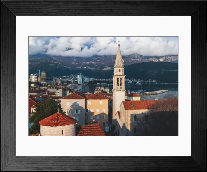Framed Print : View of Budva old town streets Framed Print : View of Budva old town streets