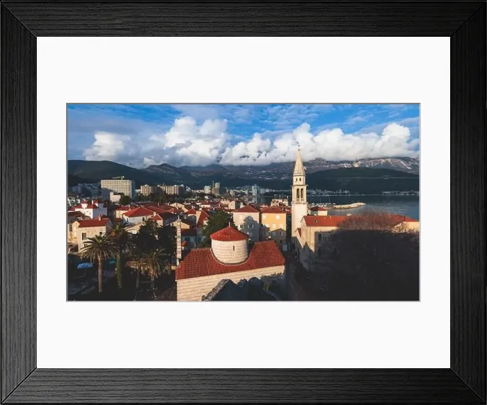 Framed Print : View of Budva old town streets Framed Print : View of Budva old town streets