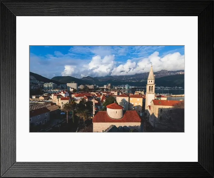 Framed Print : View of Budva old town streets Framed Print : View of Budva old town streets