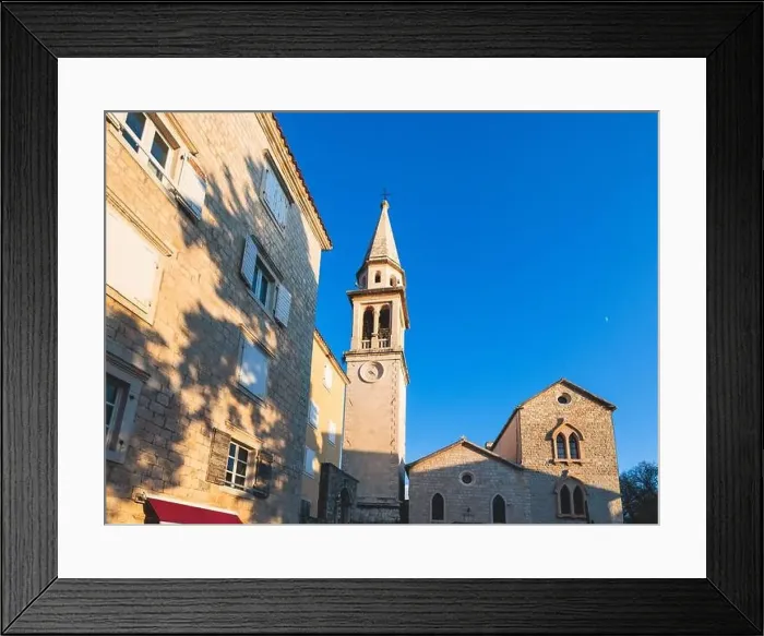 Framed Print : View of Budva old town streets Framed Print : View of Budva old town streets