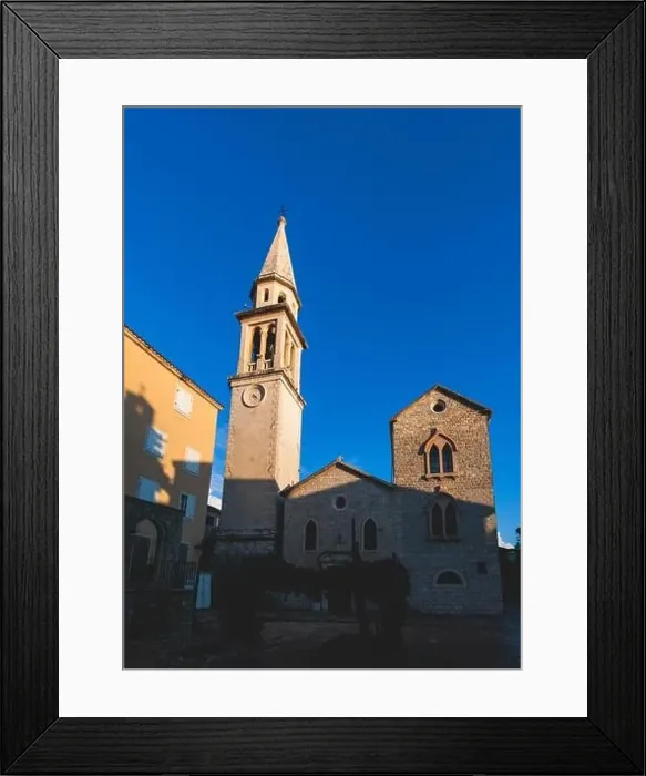Framed Print : View of Budva old town streets Framed Print : View of Budva old town streets