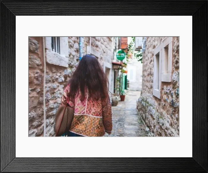 Framed Print : View of Budva old town streets Framed Print : View of Budva old town streets