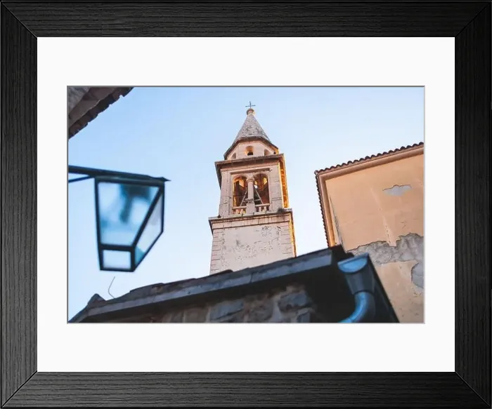 Framed Print : View of Budva old town streets Framed Print : View of Budva old town streets