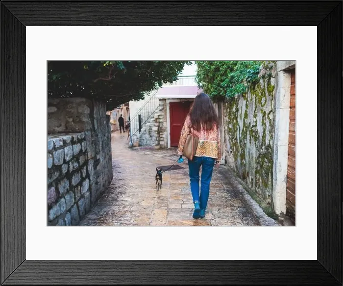 Framed Print : View of Budva old town streets Framed Print : View of Budva old town streets