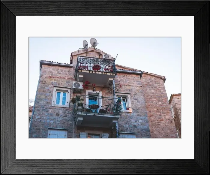 Framed Print : View of Budva old town streets Framed Print : View of Budva old town streets