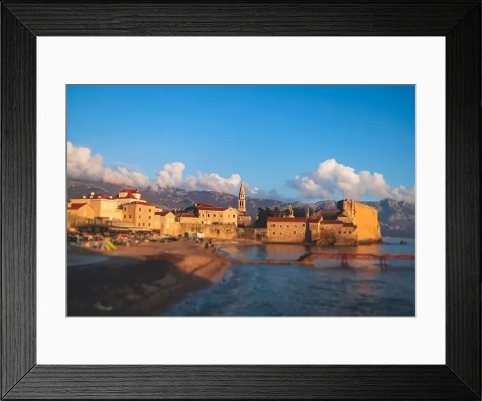 Framed Print : View of Budva old town streets Framed Print : View of Budva old town streets