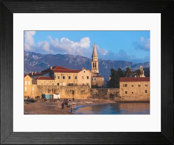 Framed Print : View of Budva old town streets Framed Print : View of Budva old town streets