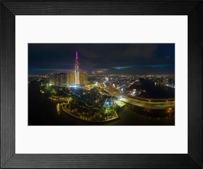 Framed Print : August 12, 2023: Panorama of Landmark residential area