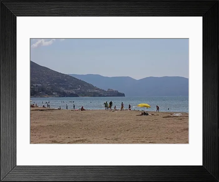 Framed Print : Vlora, Albania, Sunday 2 September 2023 Exploring center of the city Lungo Mare beach people swimming Framed Print : Vlora, Albania, Sunday 2 September 2023 Exploring center of the city Lungo Mare beach people swimming