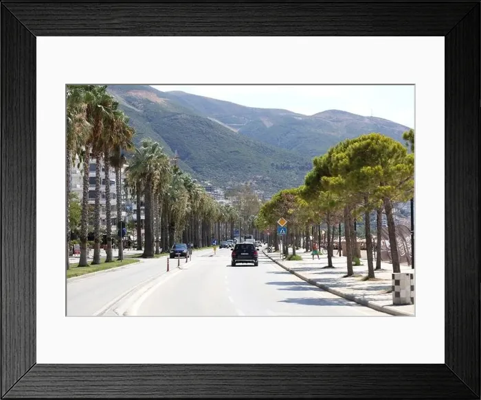 Framed Print : Vlorë, Albania, Sunday 2 September 2023 cameria road rruga cameria road running along the coast of the Adriatic Sea Framed Print : Vlorë, Albania, Sunday 2 September 2023 cameria road rruga cameria road running along the coast of the Adriatic Sea