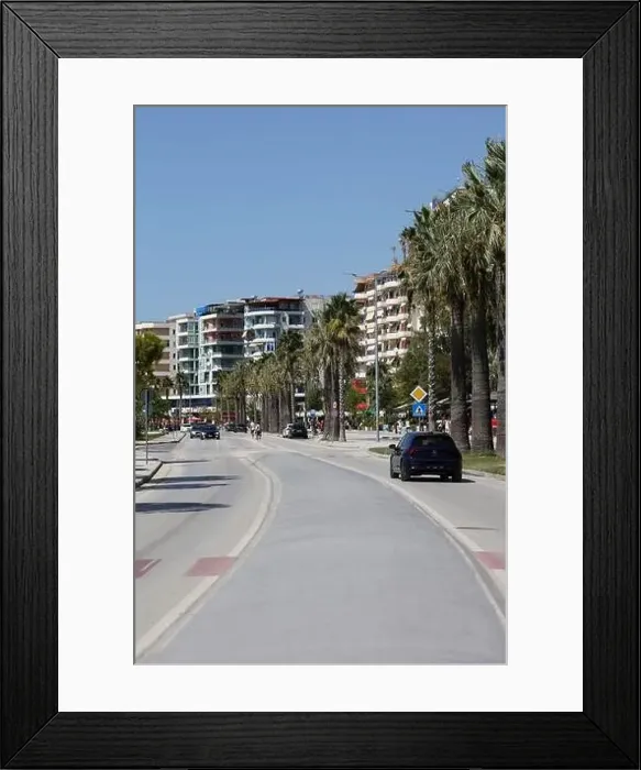Framed Print : Vlorë, Albania, Sunday 2 September 2023 cameria road rruga cameria road running along the coast of the Adriatic Sea Framed Print : Vlorë, Albania, Sunday 2 September 2023 cameria road rruga cameria road running along the coast of the Adriatic Sea
