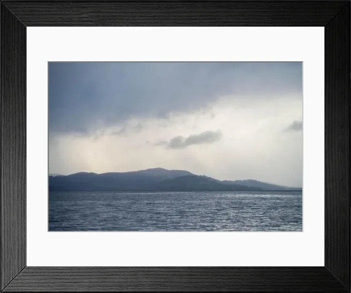 Framed Print : rays through clouds over the water Framed Print : rays through clouds over the water