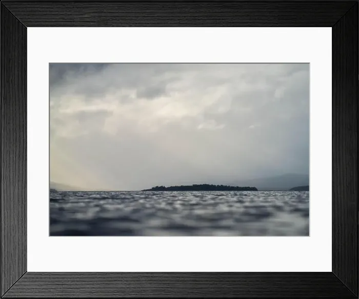 Framed Print : rays through clouds over the water Framed Print : rays through clouds over the water