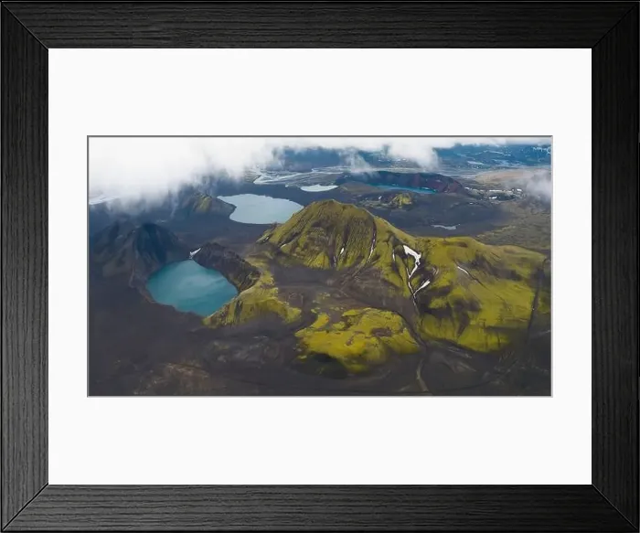 Framed Print : Aerial view taken by drone of Landmannalaugar mountain on a cloudy summer day, Iceland, Polar Regions Framed Print : Aerial view taken by drone of Landmannalaugar mountain on a cloudy summer day, Iceland, Polar Regions