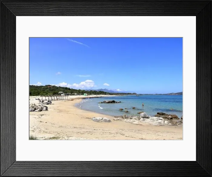 Framed Print : May 23 2023 - Arbatax, Sardinia in Italy: people at the hakuna matata beach with white sand and crystal clear water Framed Print : May 23 2023 - Arbatax, Sardinia in Italy: people at the hakuna matata beach with white sand and crystal clear water