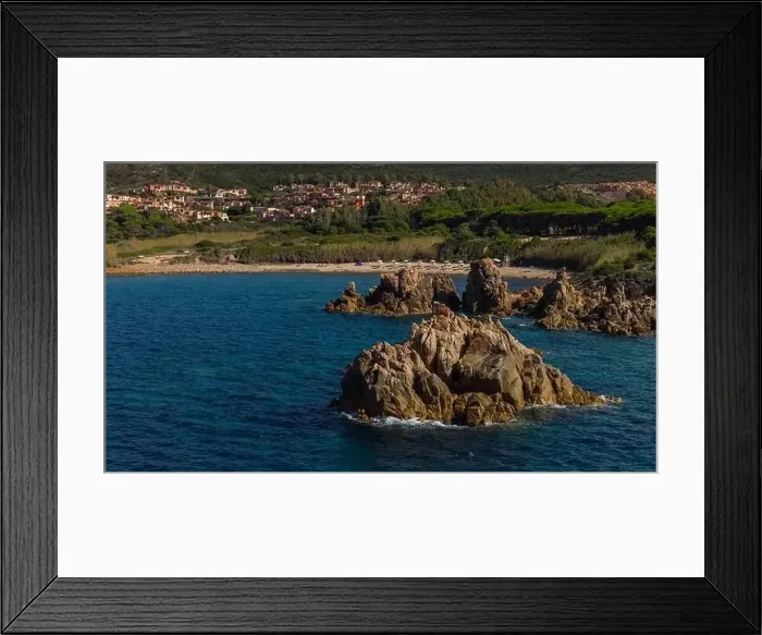 Framed Print : The rocky and sandy beach of Di Cala in the north-west of Sardinia Framed Print : The rocky and sandy beach of Di Cala in the north-west of Sardinia