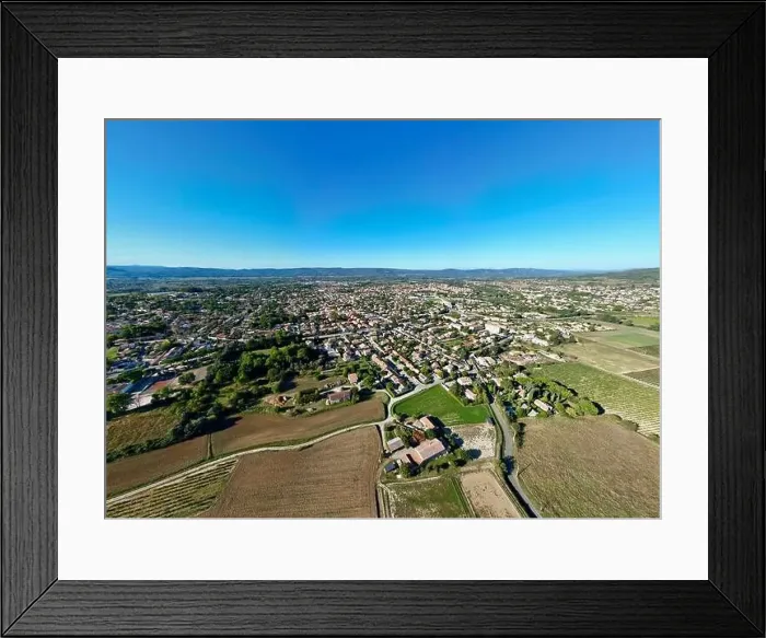 Framed Print : Aerial Panorama of Pertuis under a Summer Blue Sky: A Quintessential City in Provence-Alpes-Côte d'Azur Framed Print : Aerial Panorama of Pertuis under a Summer Blue Sky: A Quintessential City in Provence-Alpes-Côte d'Azur