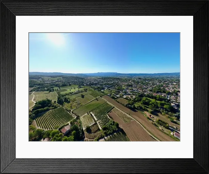 Framed Print : Aerial Panorama of Pertuis: Summer Horizon in Vaucluse