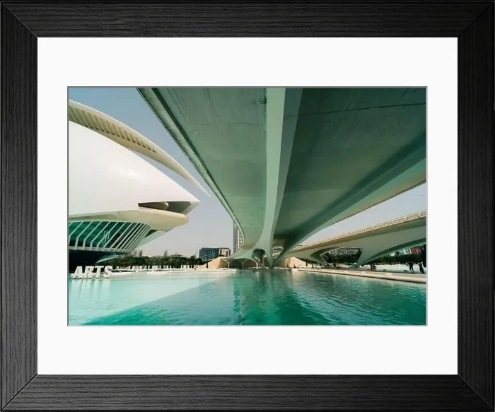 Framed Print : Bridge at the City of Arts and Sciences in Valencia, Spain - may 2023. High quality photo Framed Print : Bridge at the City of Arts and Sciences in Valencia, Spain - may 2023. High quality photo