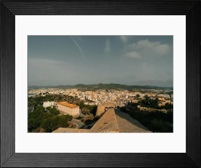 Framed Print : Ibiza Town. Ibiza.Spain - may 2023 Panoramic view from the walls of the castle di Eivissa to the port of Ibiza Framed Print : Ibiza Town. Ibiza.Spain - may 2023 Panoramic view from the walls of the castle di Eivissa to the port of Ibiza